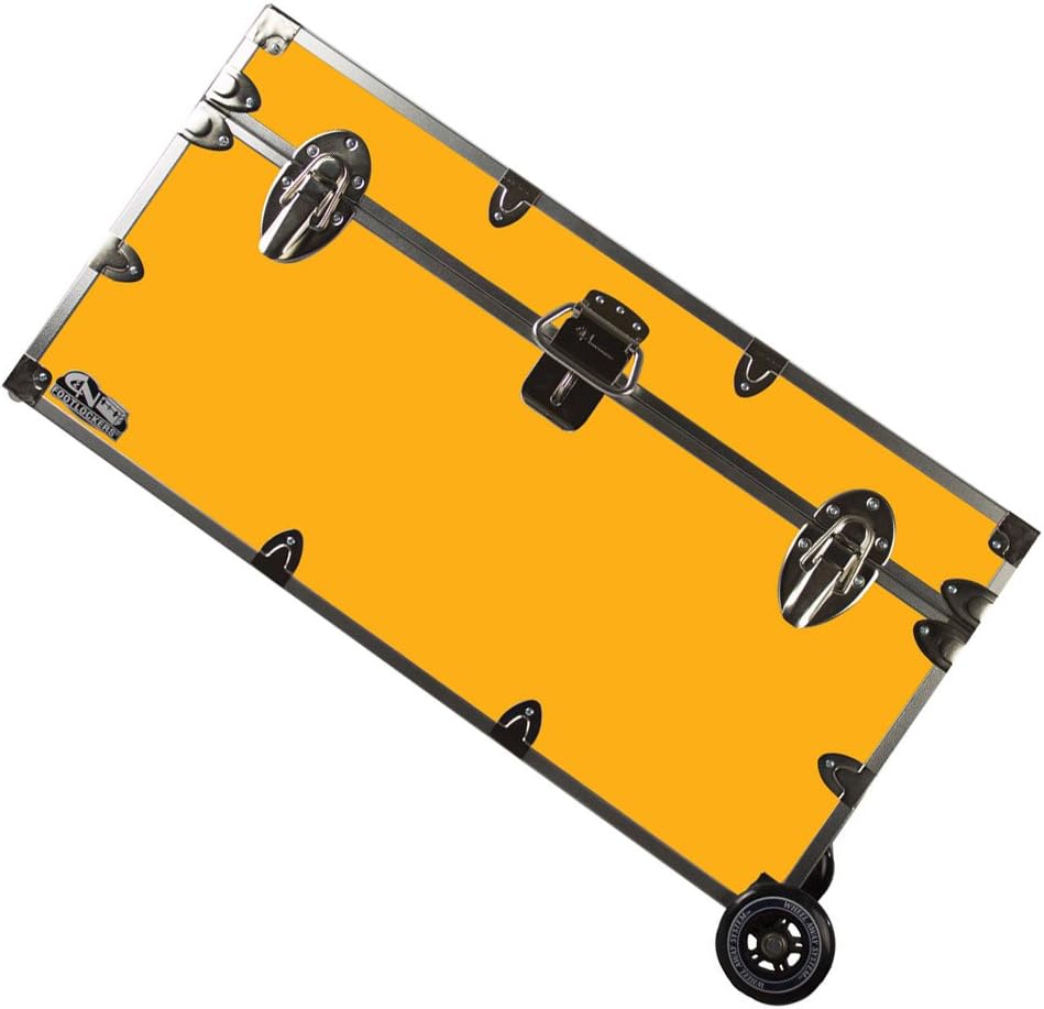 Large 32 x 18 x 16.5 Inches Lockable Footlocker with Wheels X2523