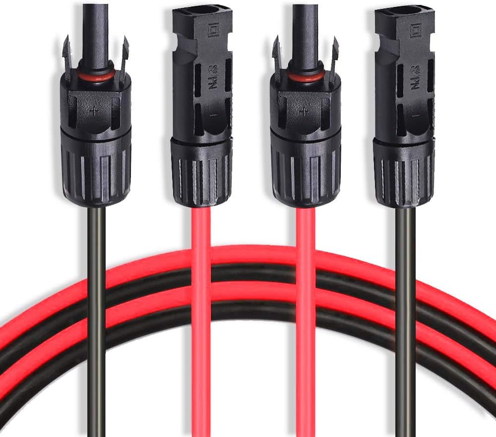 10 AWG 50 Feet Solar Extension Cable with Female and Male Connector C754