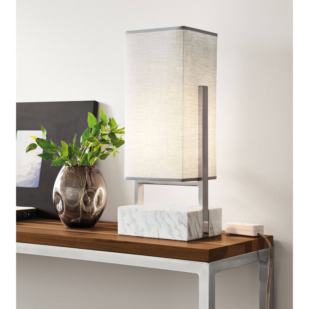 Smoke Tempered Glass Console Table with White Base K541