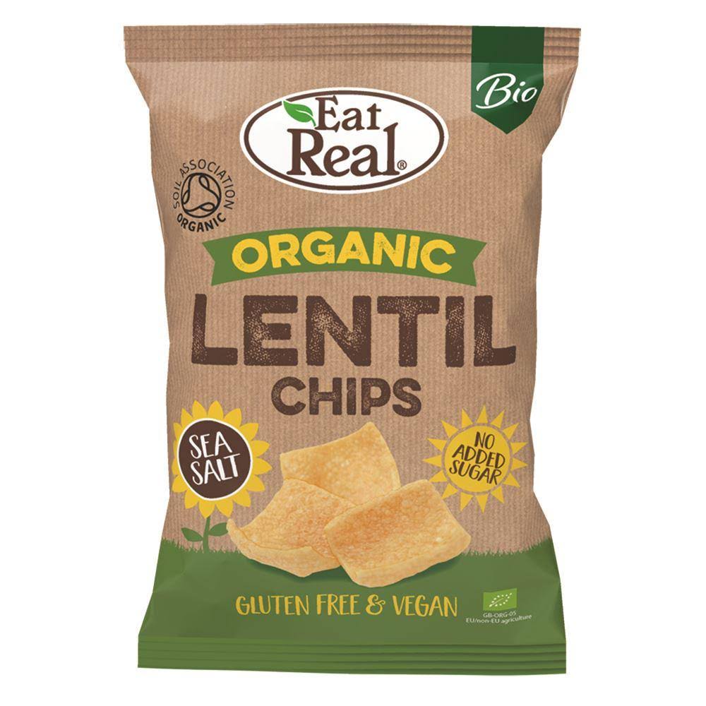 Organic Lentil Chips Sea Salt 100g I8496