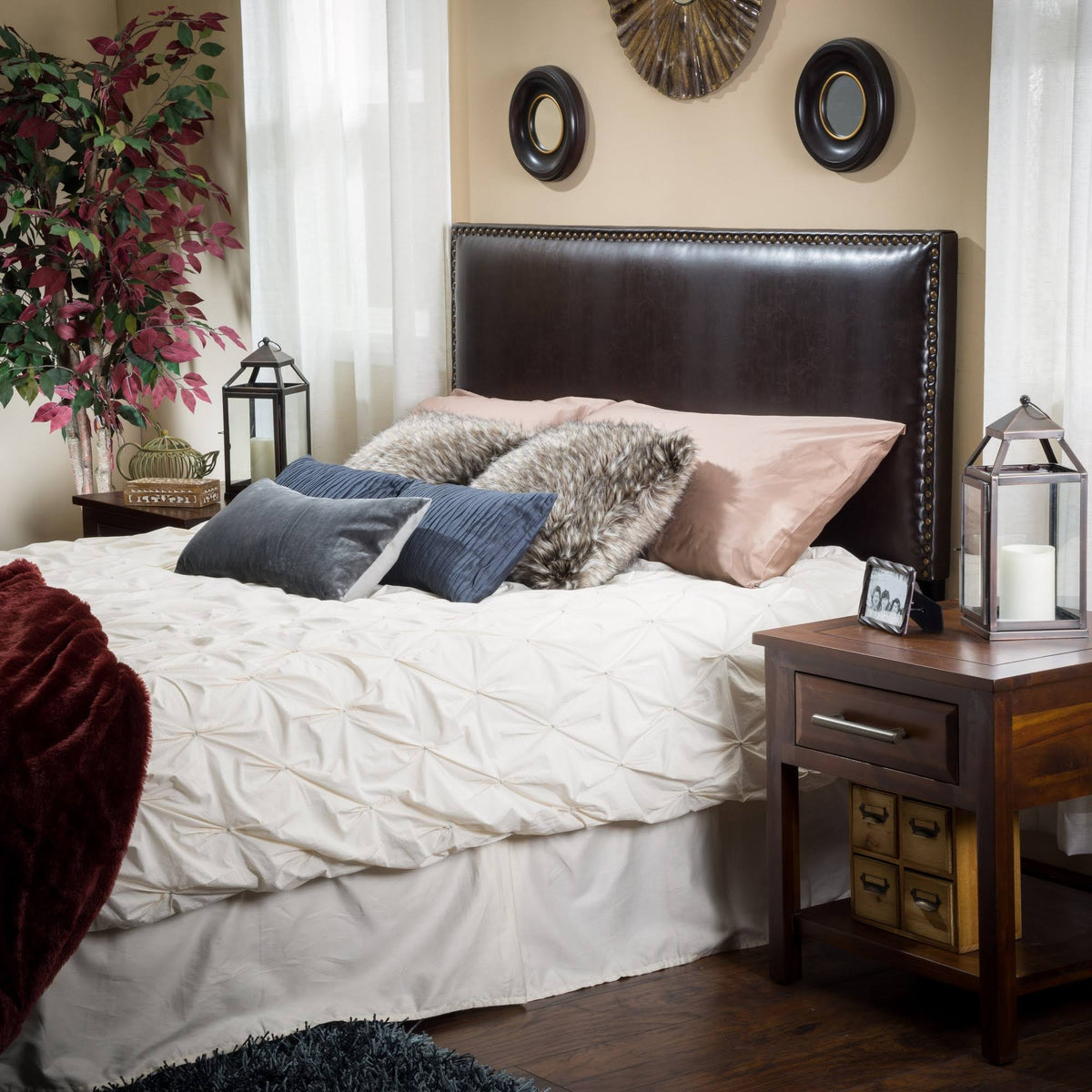 Brown California King Headboard X924016