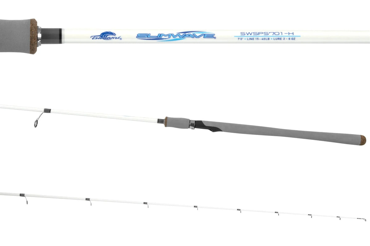 Slim Wave White Jigging Spinning Rod 6'4" Medium Heavy V33652