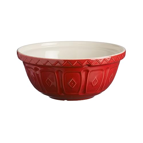Cream 29 Centimetre Chip Resistant Earthenware Mixing Bowl F877