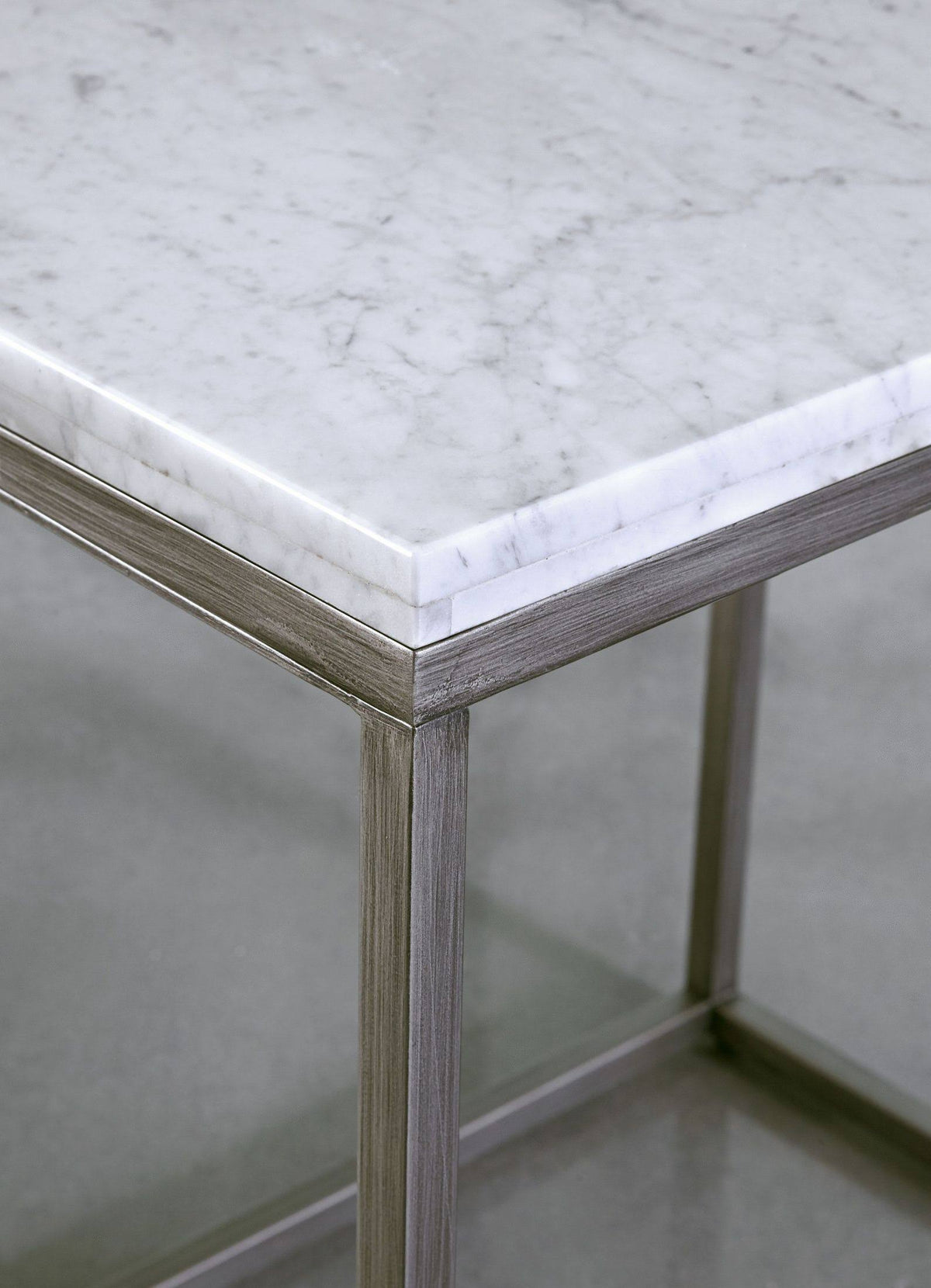 Rectangular End Table with White Marble Top M594763