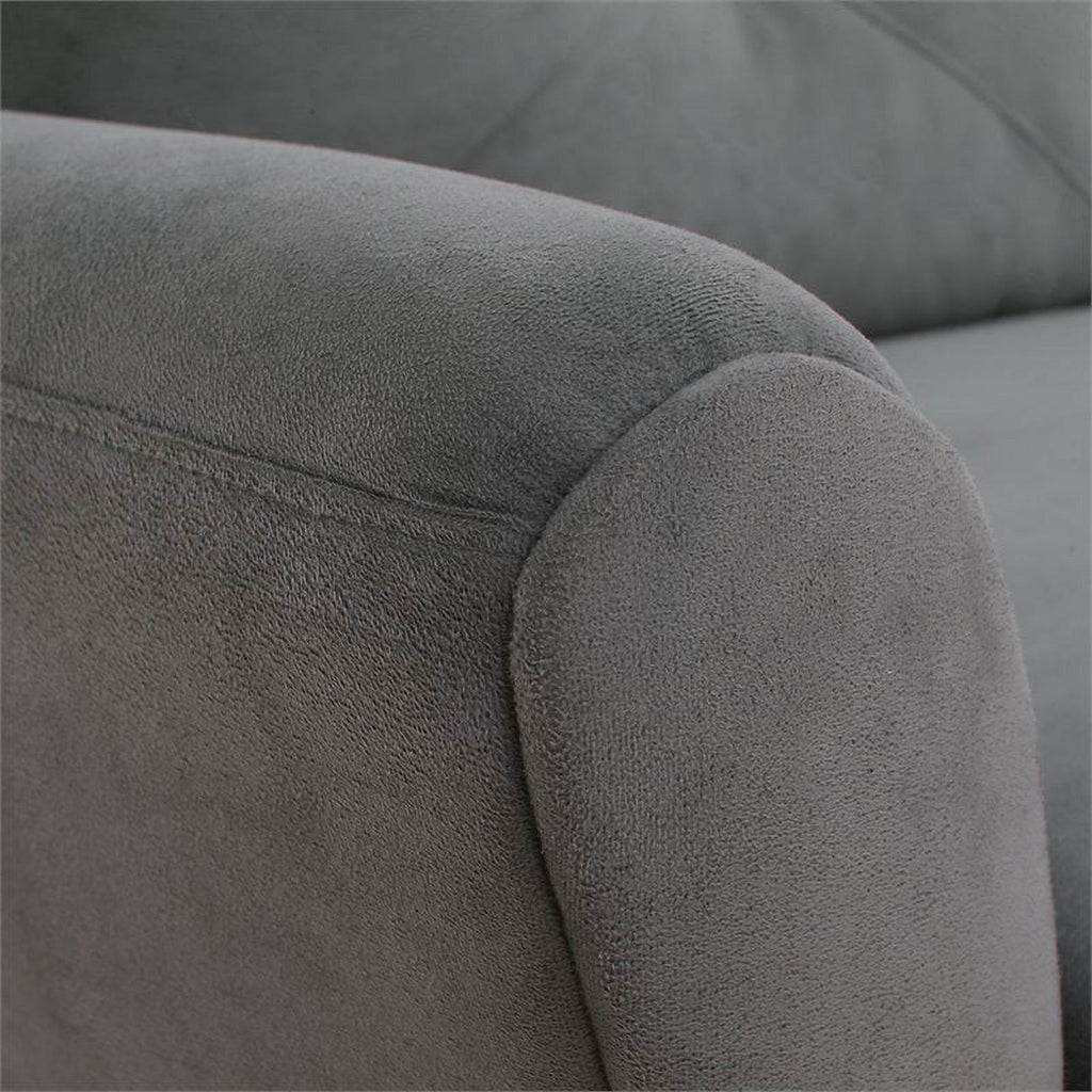 Gray Sectional with Rolled Arms Q9035