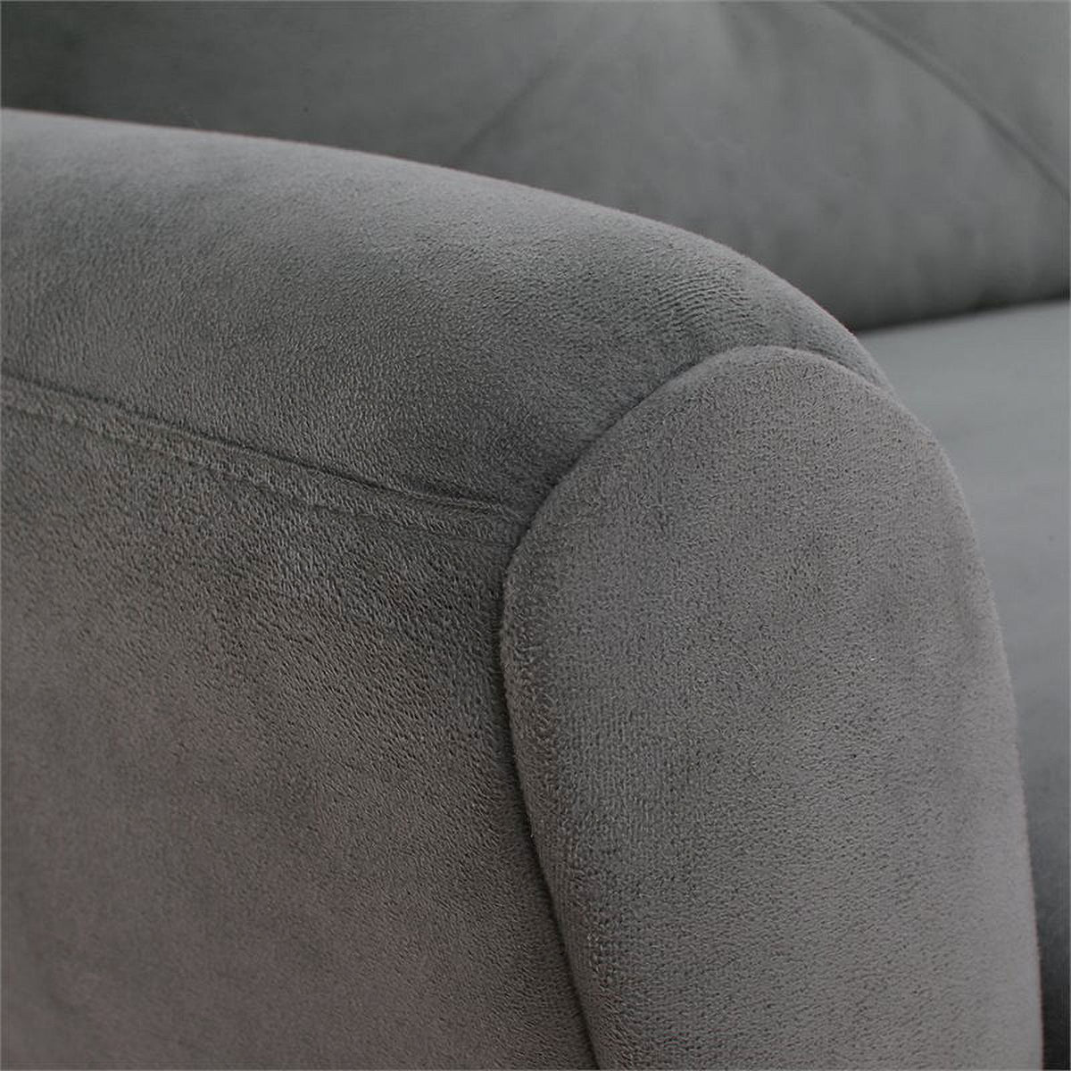 Gray Sectional with Rolled Arms Q9035