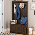 Espresso Hall Tree with Bench W991564