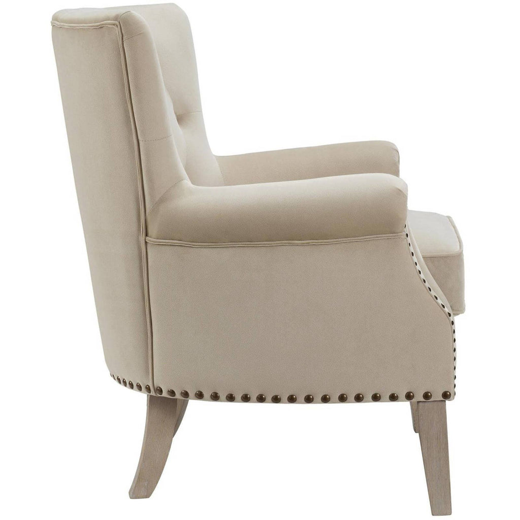 Beige Rolled Arm Accent Chair H441