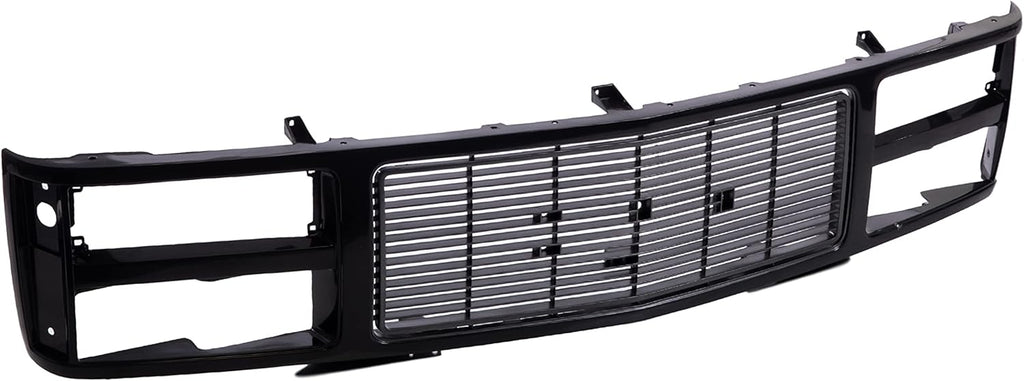 Front Black Grille Assembly Shell Insert for GMC Suburban Yukon Sierra Pickup 1988-1993 T4686
