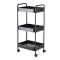Blue 3-Layer Mobile Utility Trolley with Casters E637537