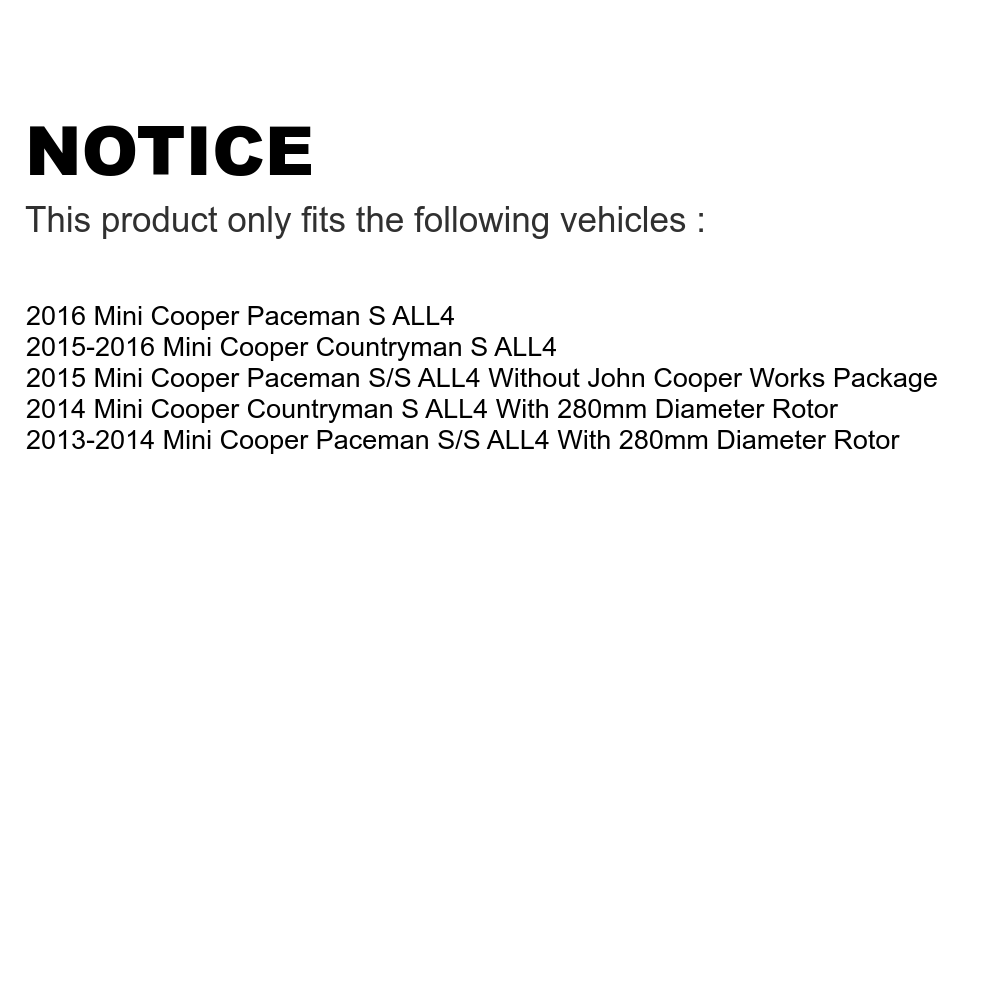 Coated Disc Brake Rotors and Semi-Metallic Pads Kit R3461