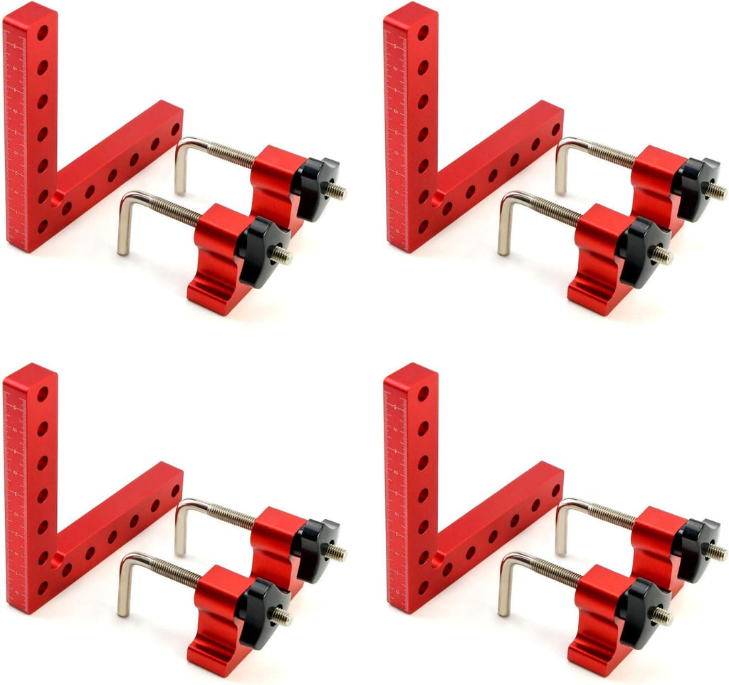 2Pcs 90 Degree Positioning Squares Right Angle Clamps Aluminum Alloy Woodworking Carpenter Tool C621