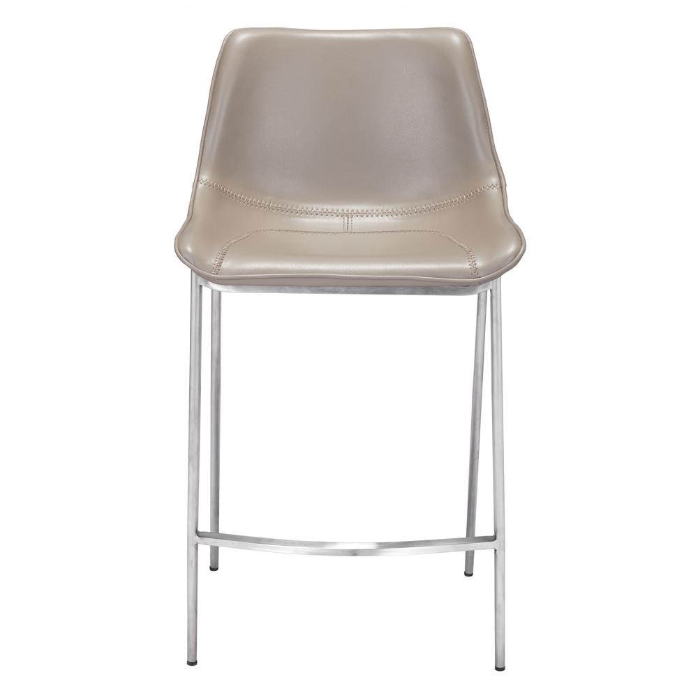Gray Faux Leather Counter Chairs Z119