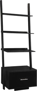 Gray Ladder Bookcase with File Drawer I5008