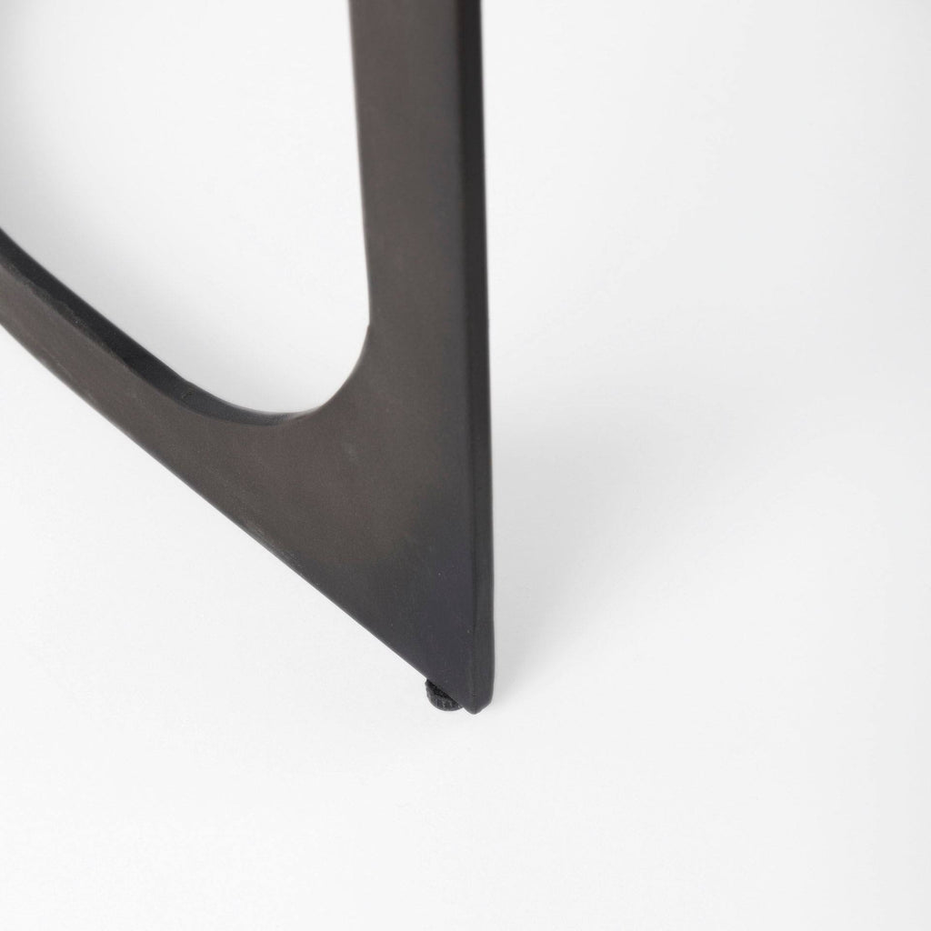 Dark Brown Leather Bar Stool with Metal Frame N5817
