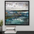 Black Floater Frame Painting on Canvas B896