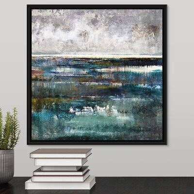 Black Floater Frame Painting on Canvas B896