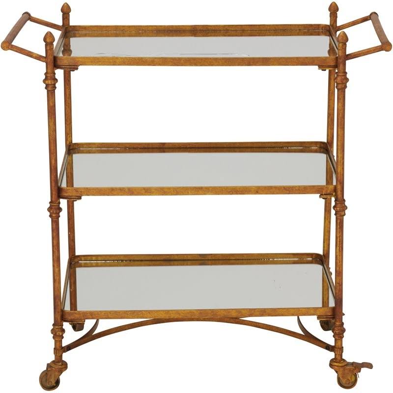 Brass Iron Metal Bar Cart P6423