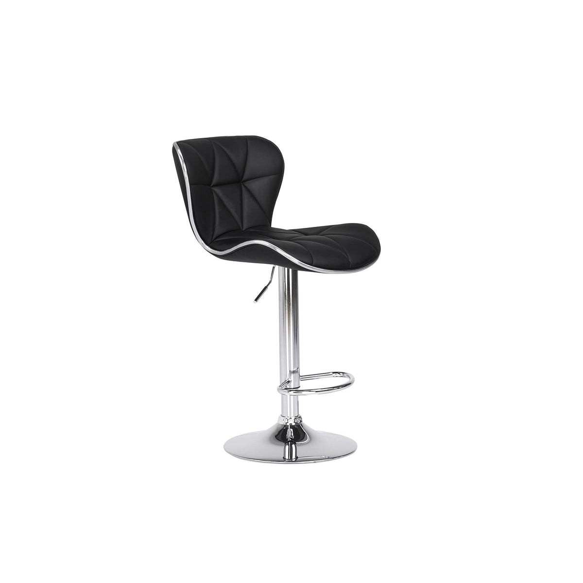 Faux Leather Adjustable Counter/Bar Stool Set of 2 White C37477
