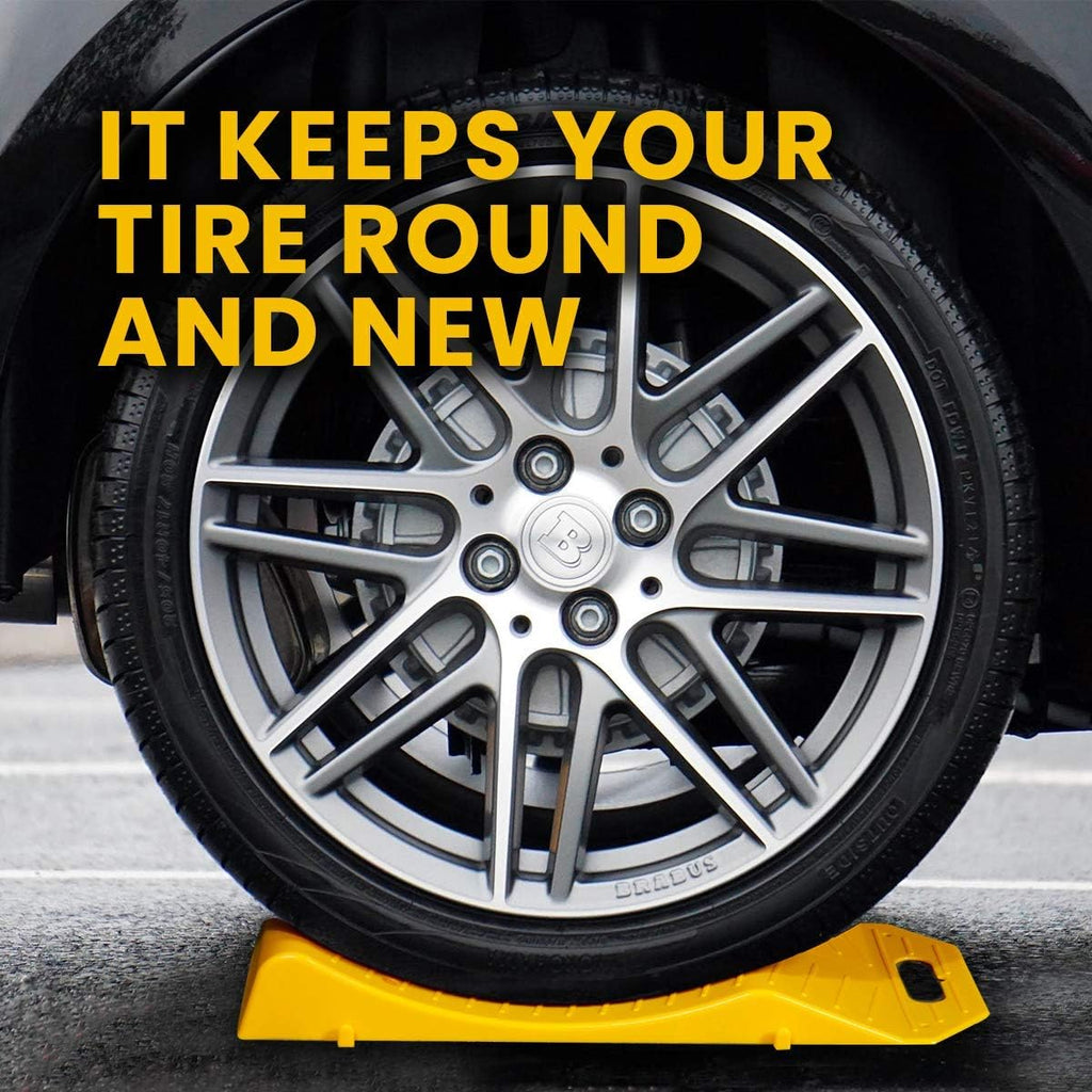 4 Piece Tire Saver Ramps Wheel Protector, Durable Plastic, Pack of 2 P928