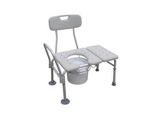 Padded Seat Transfer Bench with Commode Q45331