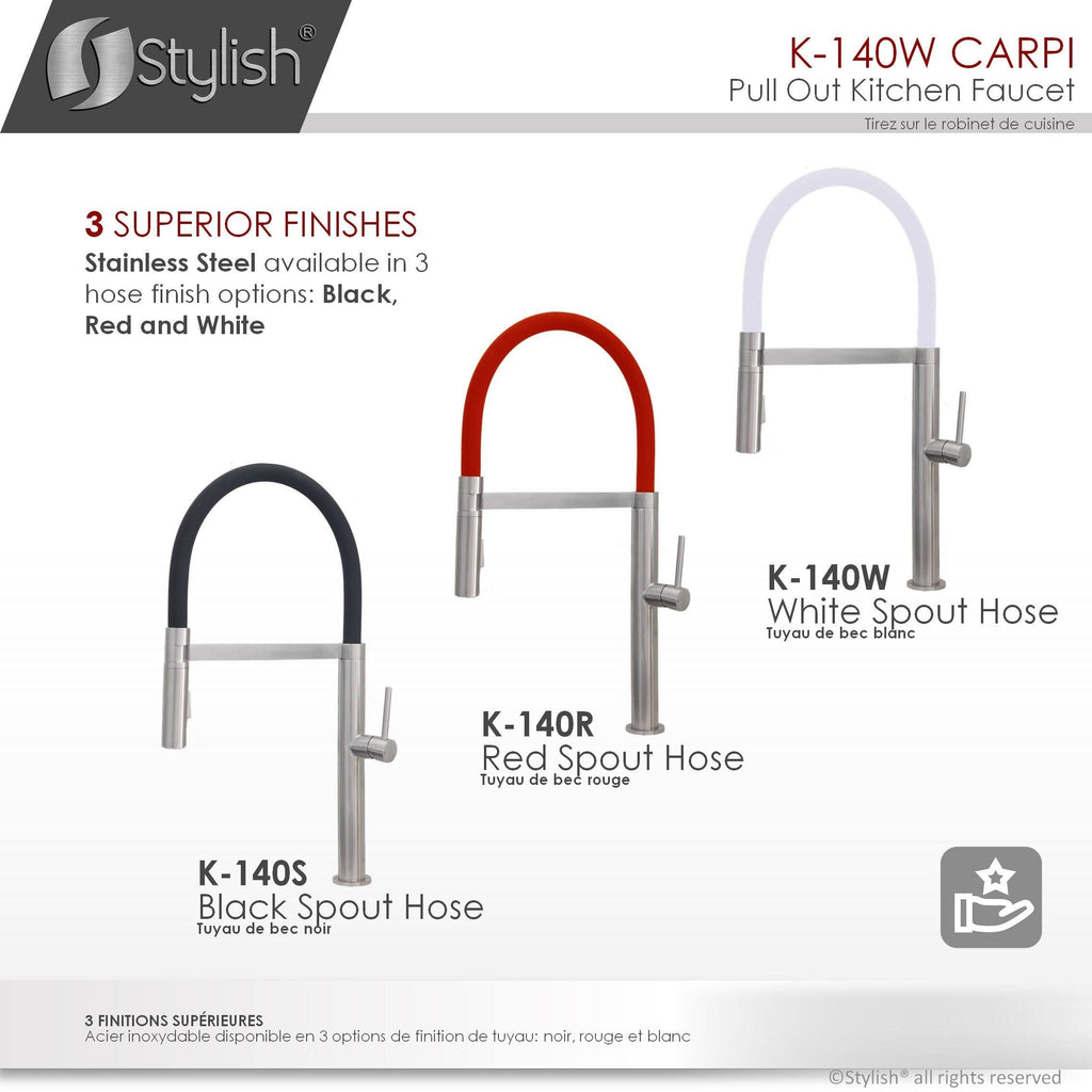 Stainless Steel Single Handle Pull Out Kitchen Sink Faucet F41077