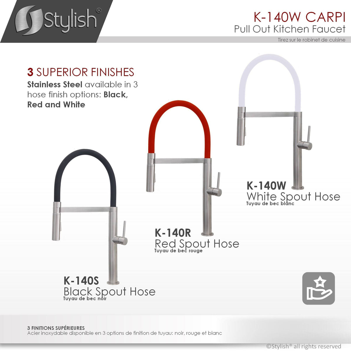 Stainless Steel Single Handle Pull Out Kitchen Sink Faucet F41077