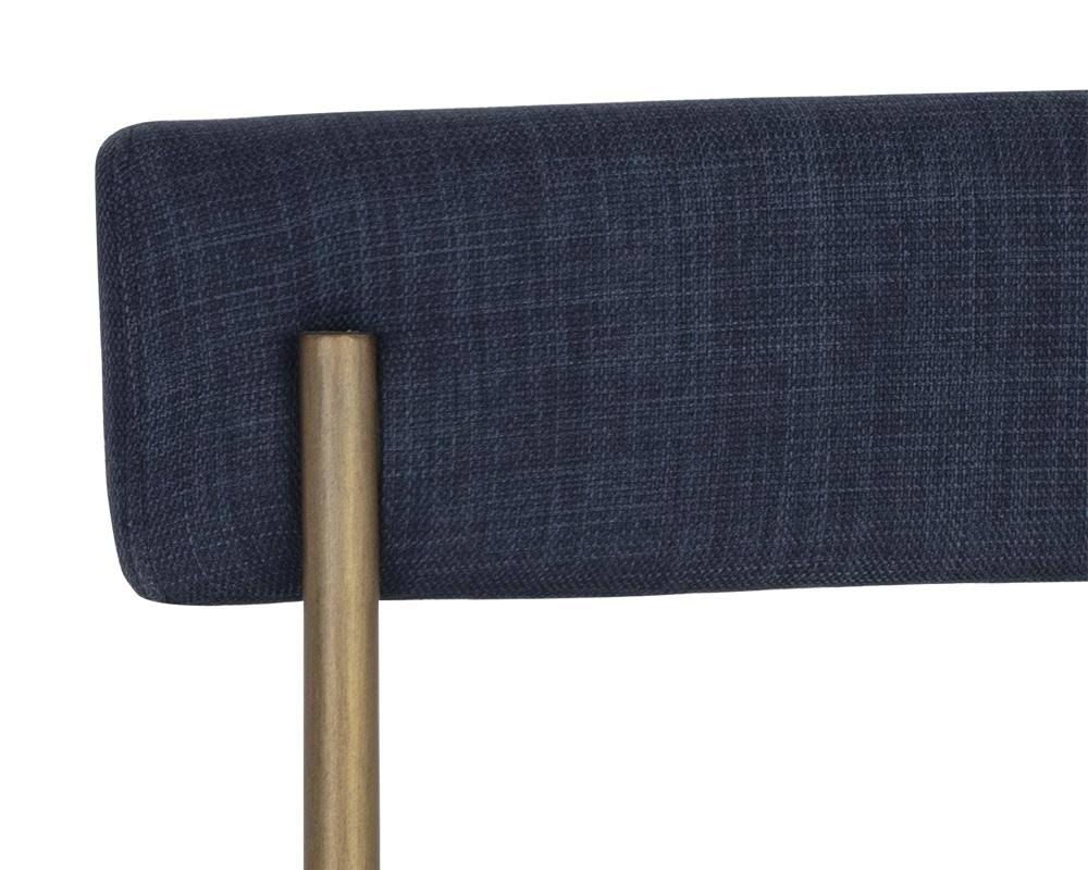 Antique Brass Arena Navy Counter Stool Y189