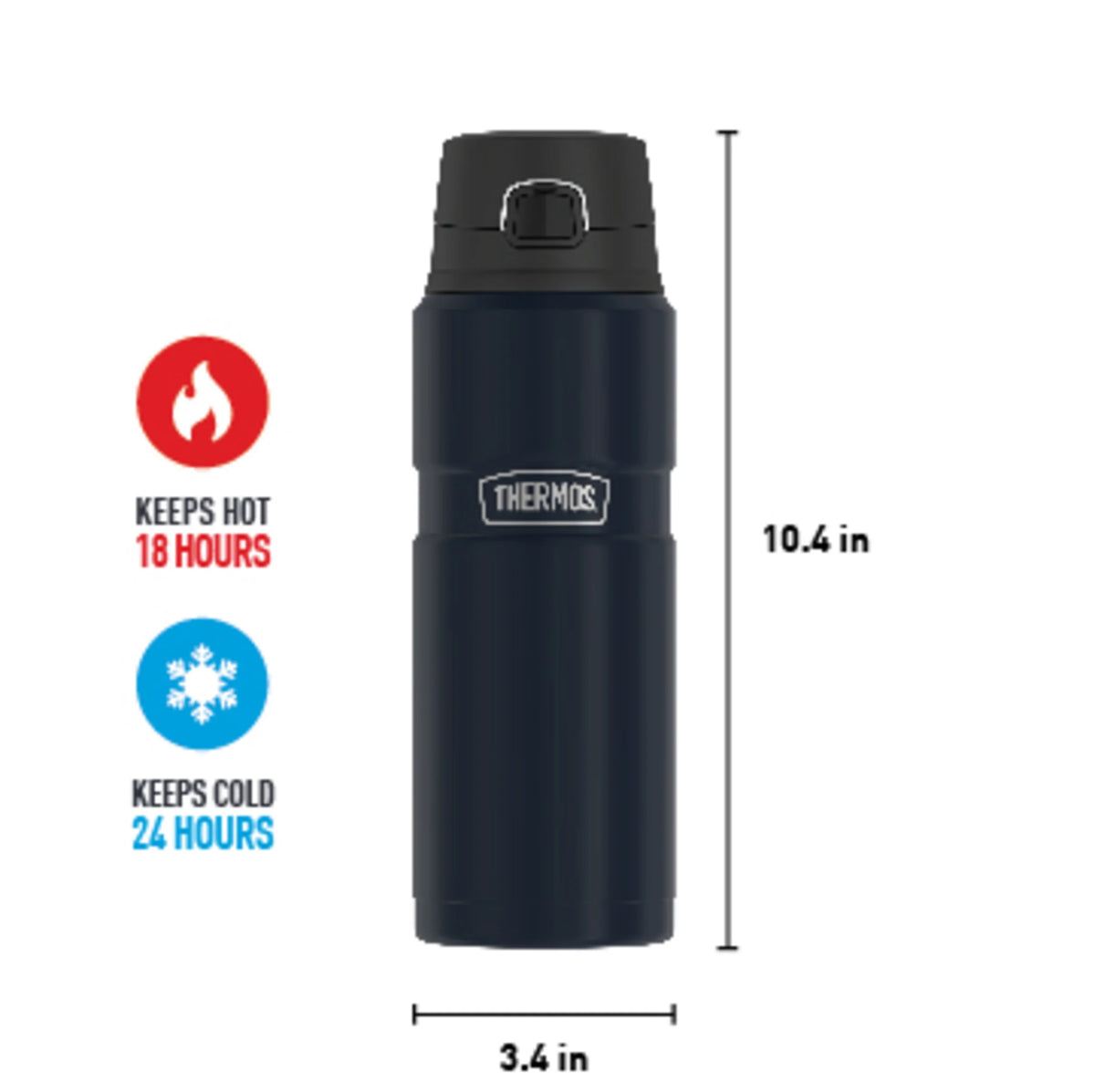 Matte Midnight Blue 24oz Vacuum Insulated Stainless Steel Drink Bottle V9340