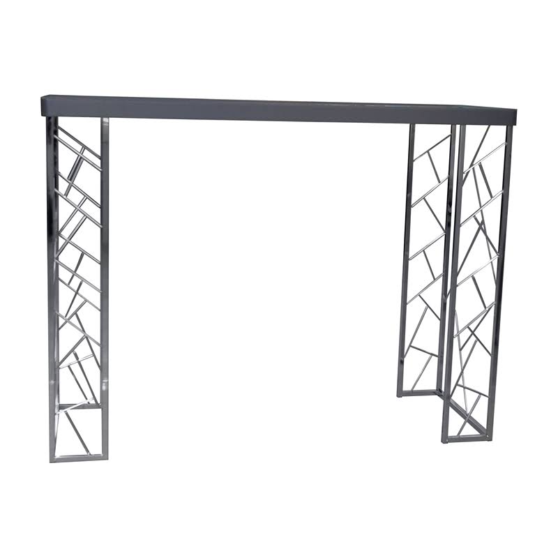 Metal Console Table in Black and Chrome M5789