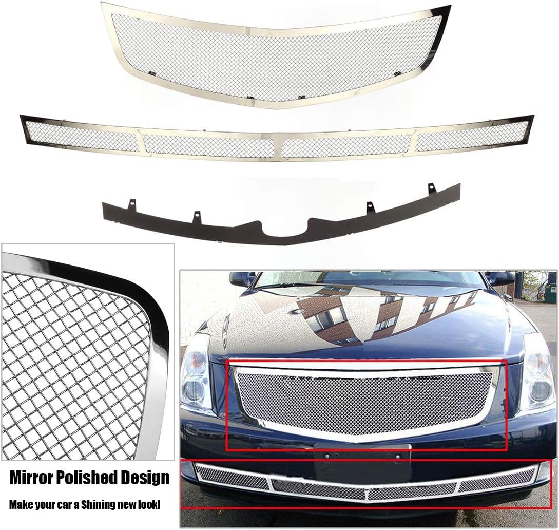 Chrome Stainless Steel Diamond Mesh Grille Insert X266