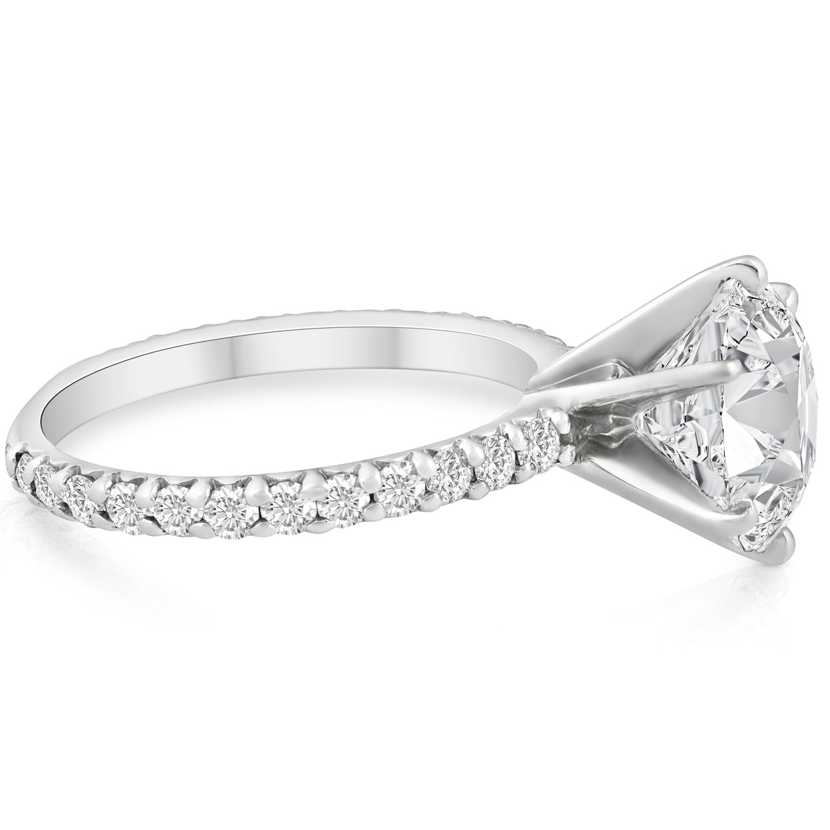 14k White Gold Lab Grown Diamond Engagement Ring H715005