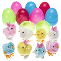 Easter Chain Rabbit Wind Up Toy 8PCS Plastic Egg Cartridge Toy N15756