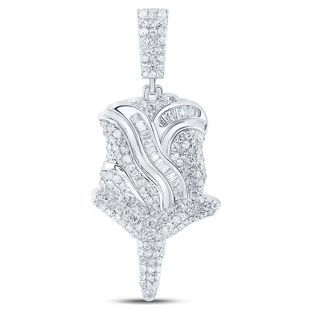 Round Diamond Rose Pendant M7417