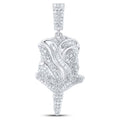Round Diamond Rose Pendant M7417