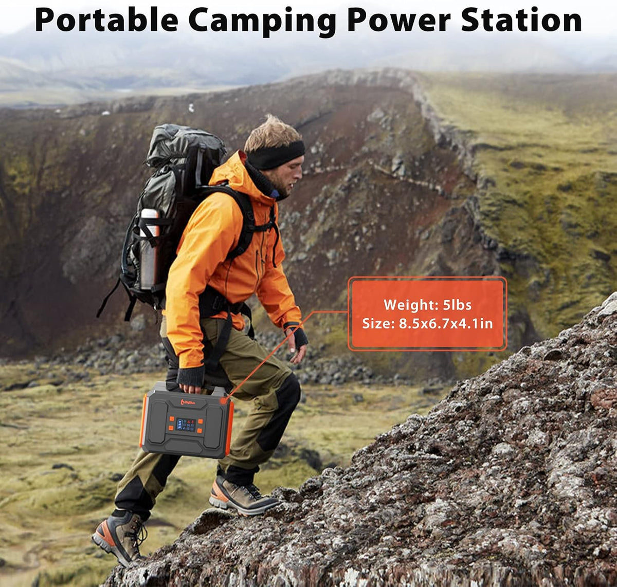 250Wh Portable Power Station Solar Generator with 120V AC Outlets C725822