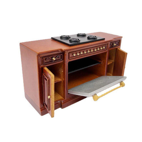12 Scale Dollhouse Wood Cooker Cupboard Furniture Sets red R438450