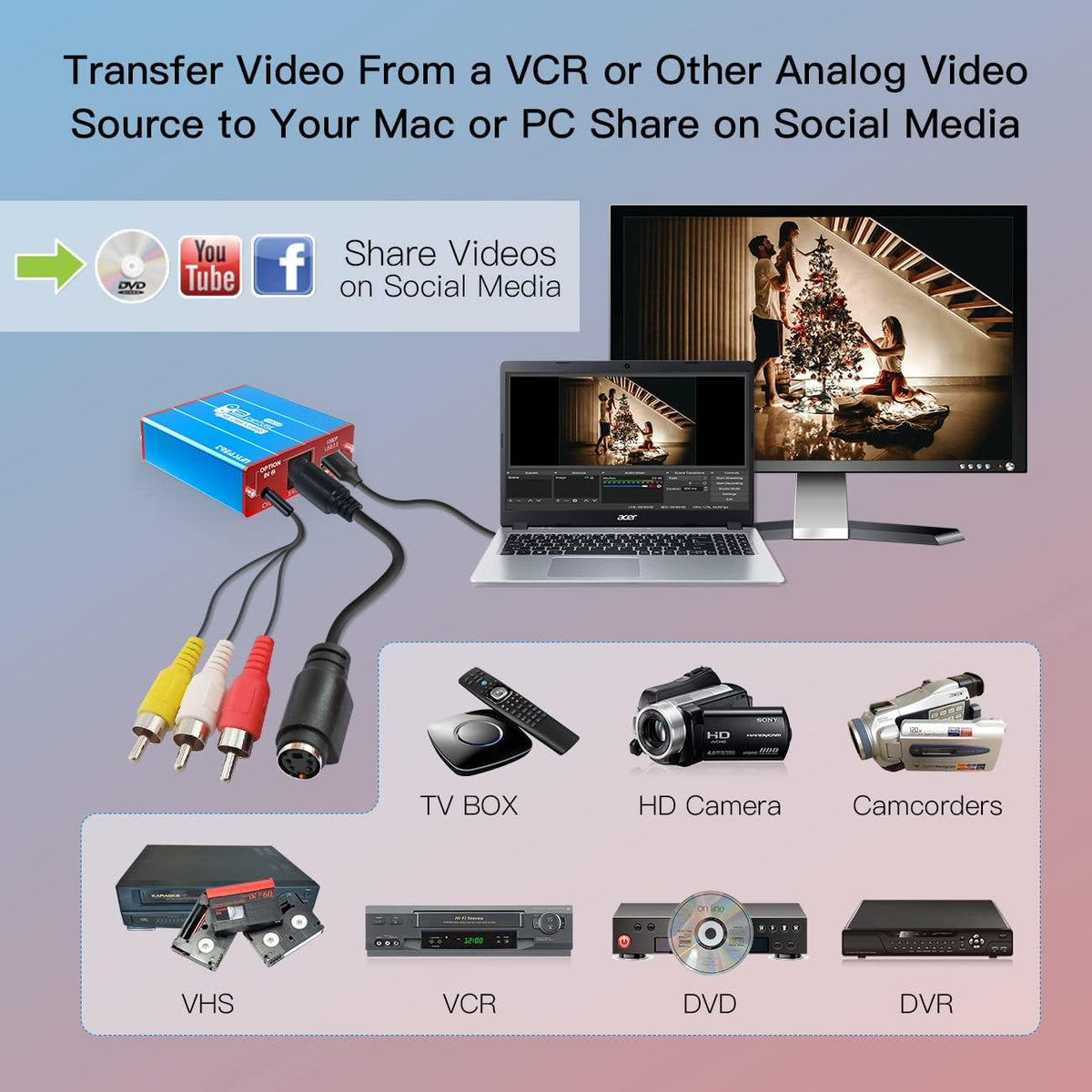 Video Tape to Digital HDMI Capture Converter J4426