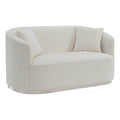 Beige Upholstered Loveseat with 2 Pillows F716103