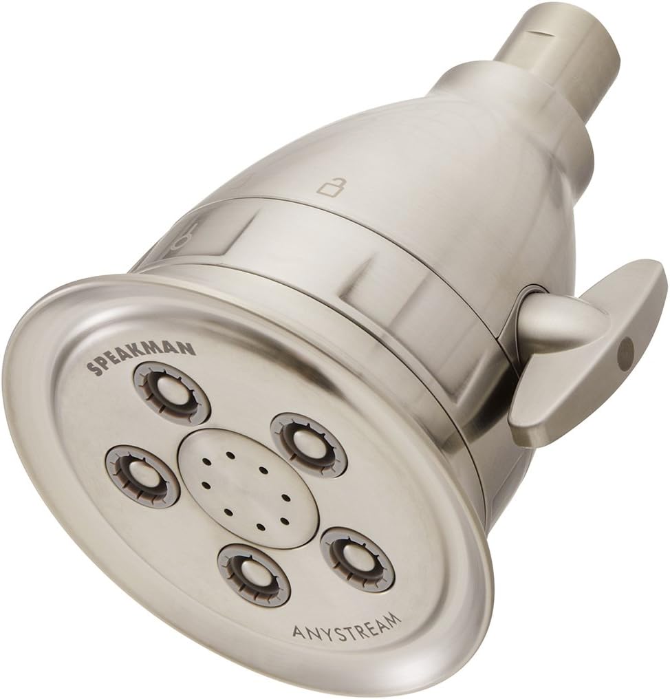 Brushed Nickel High Pressure Adjustable Showerhead with Filter, Pack of 2 Q4722