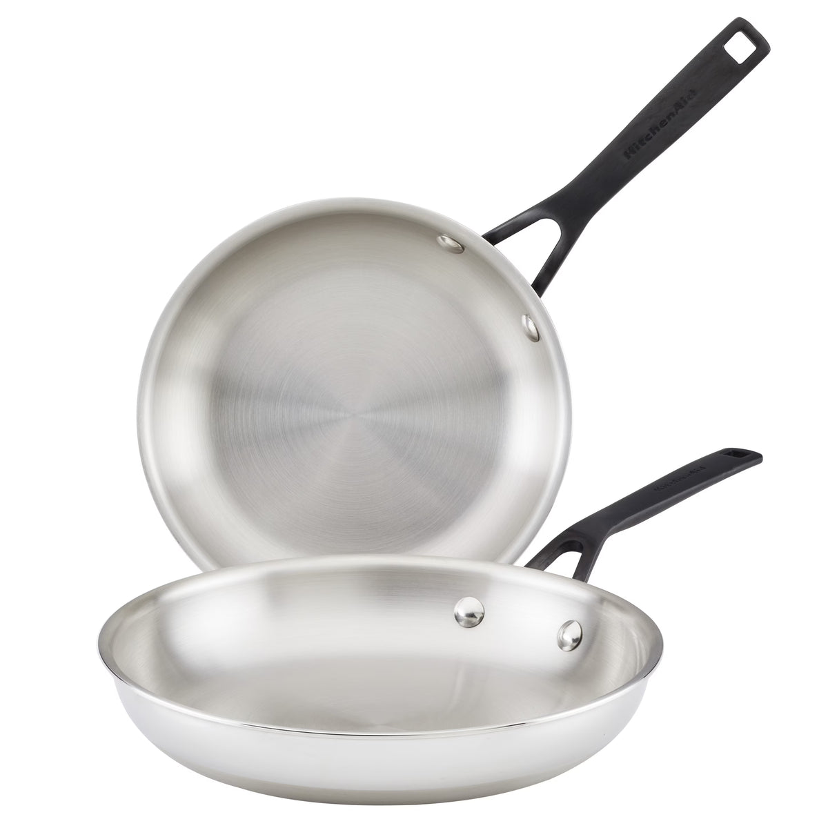2 Piece Stainless Steel Induction Frying Pan Set Q848239