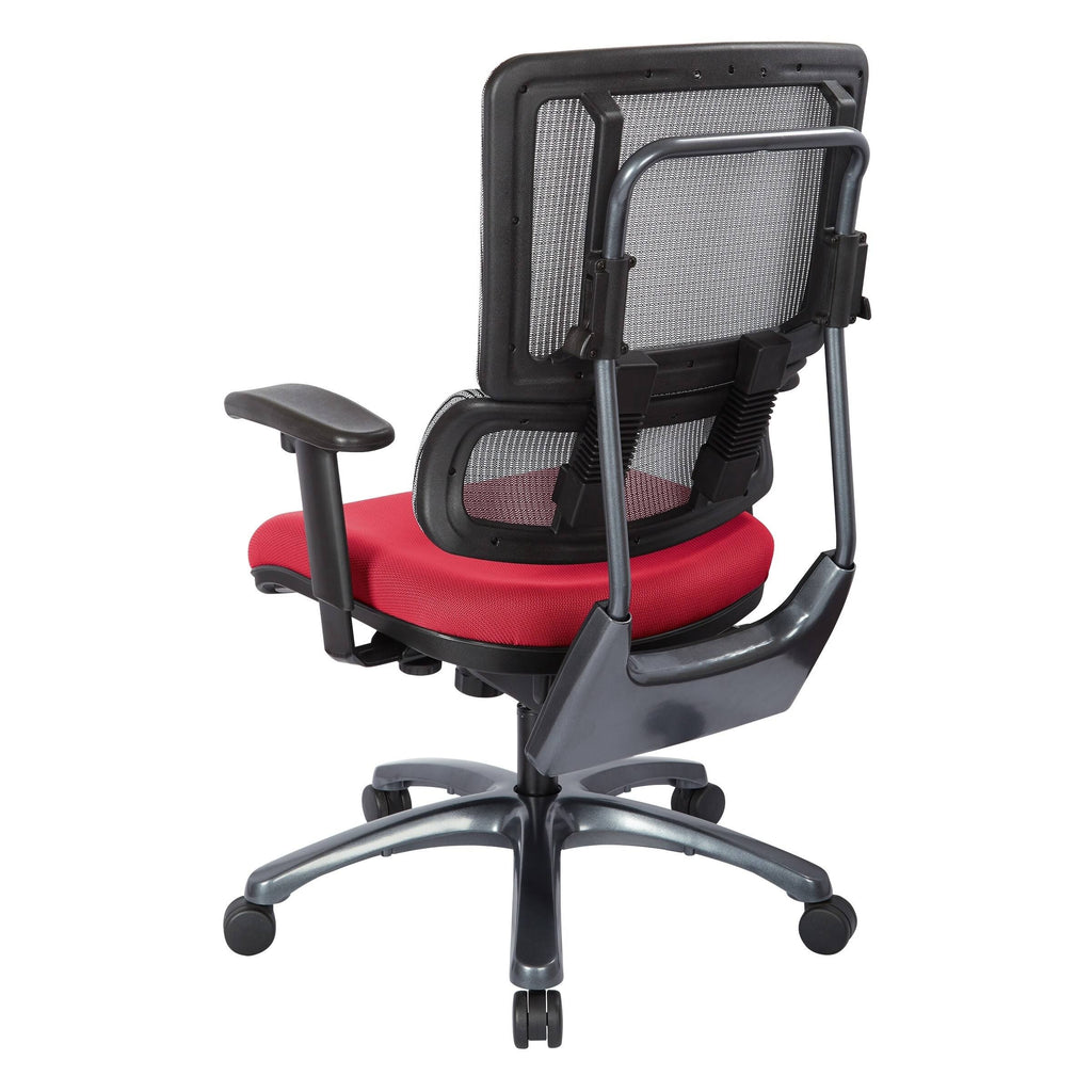 Orange Grey Mesh Back Chair with Titanium Base S999