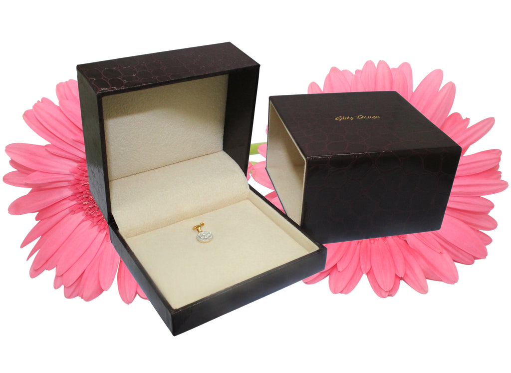 14 Karat White Gold Diamond Solitaire Necklace, 18 Inches V959