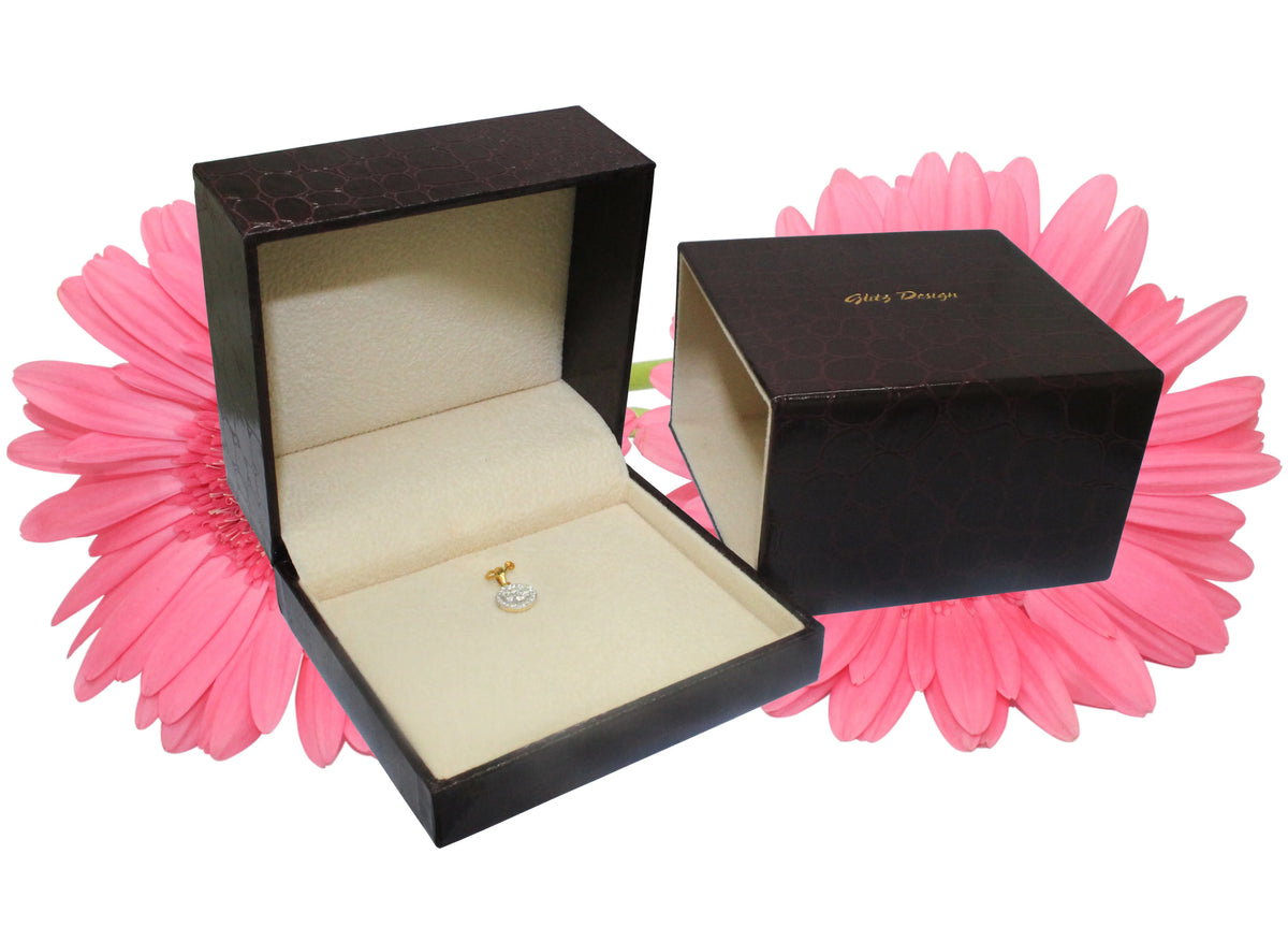 14 Karat White Gold Diamond Solitaire Necklace, 18 Inches V959