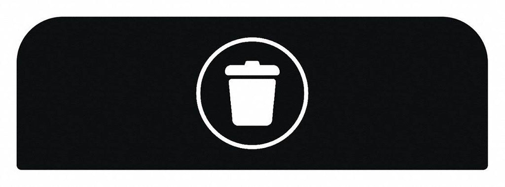 Black Recycling Container with Sign E65879
