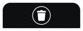 Black Recycling Container with Sign E65879
