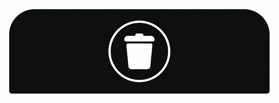 Black Recycling Container with Sign E65879