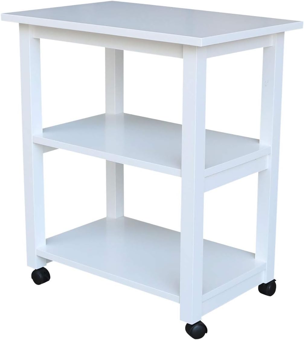 White Microwave Cart A7476