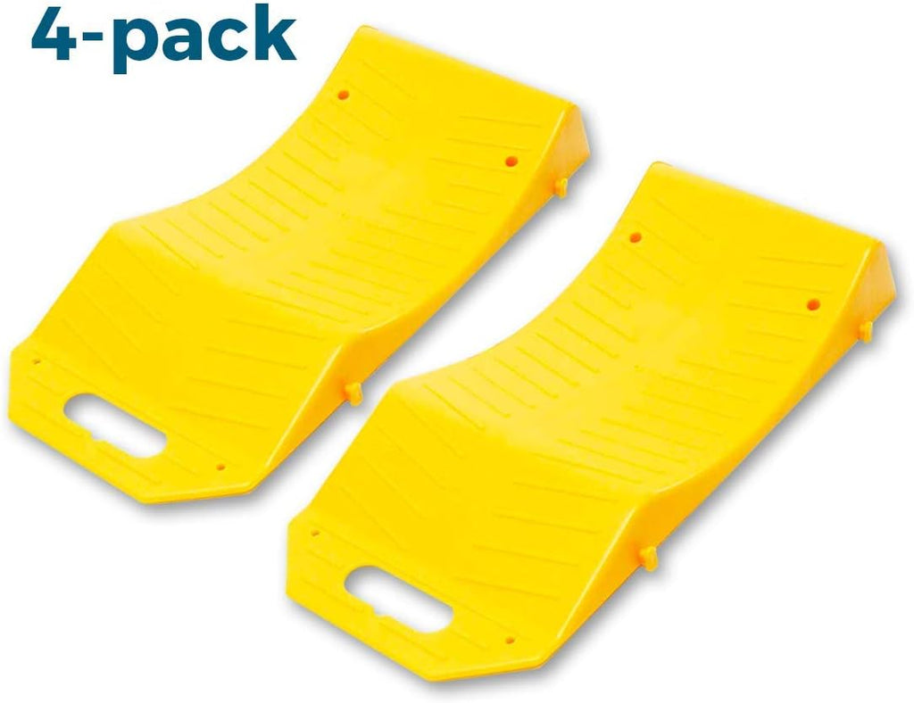 4 Piece Tire Saver Ramps Wheel Protector, Durable Plastic, Pack of 2 P928