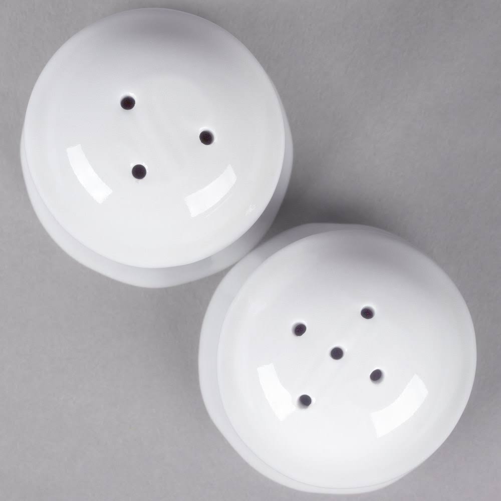 Bright White China Salt and Pepper Set V618750